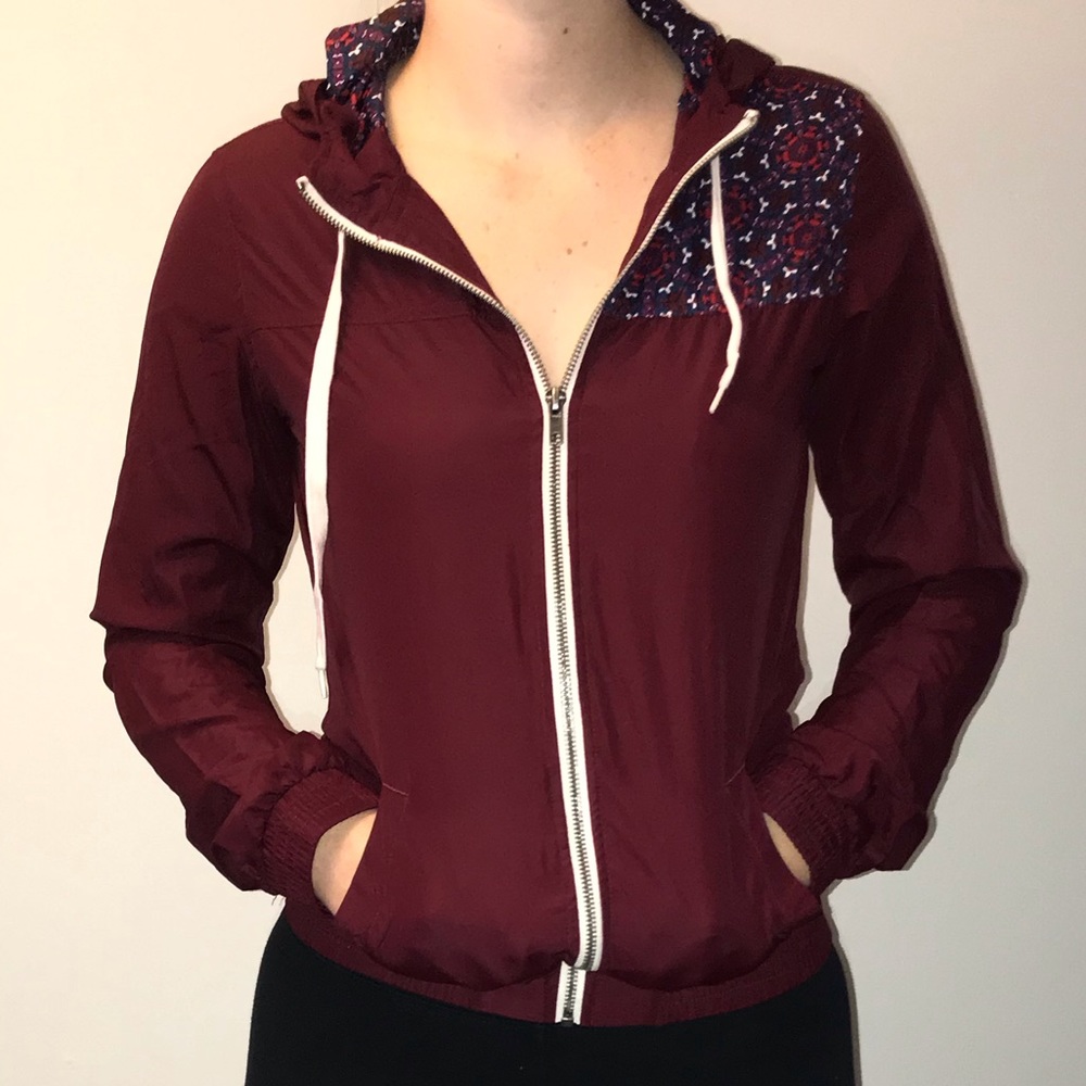 Maroon Windbreaker